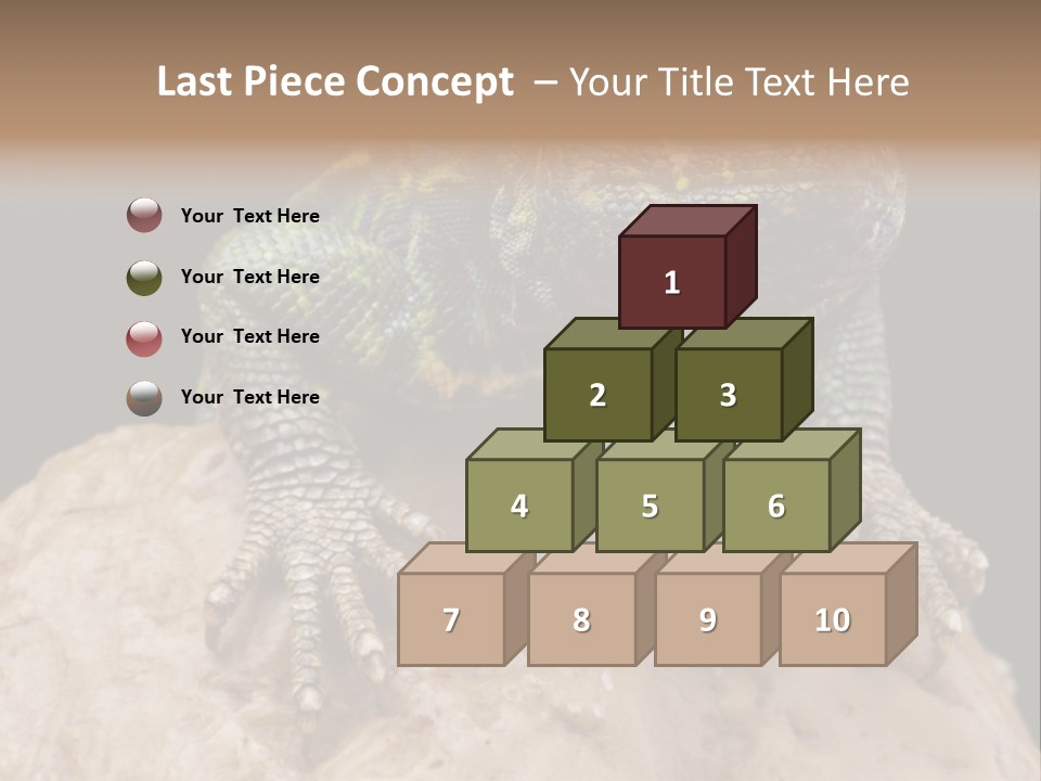 Lizard Threatened Green PowerPoint Template