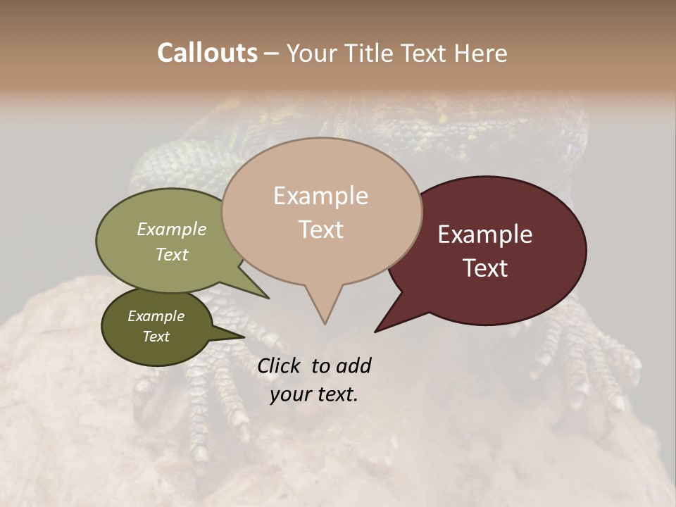 Lizard Threatened Green PowerPoint Template