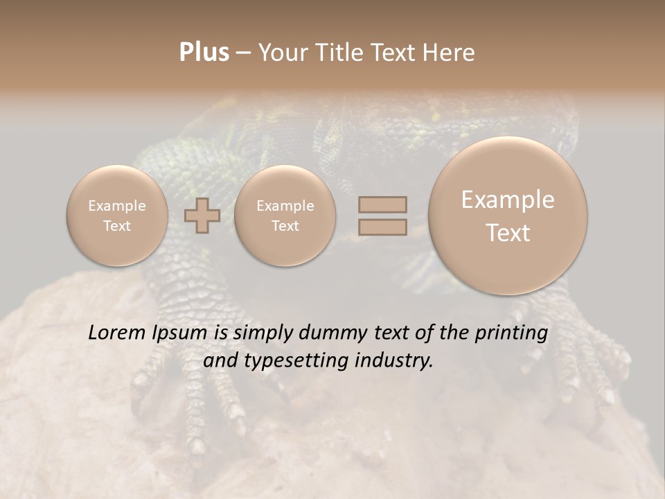 Lizard Threatened Green PowerPoint Template