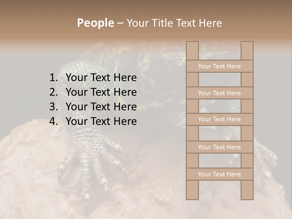 Lizard Threatened Green PowerPoint Template