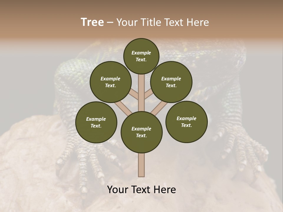 Lizard Threatened Green PowerPoint Template