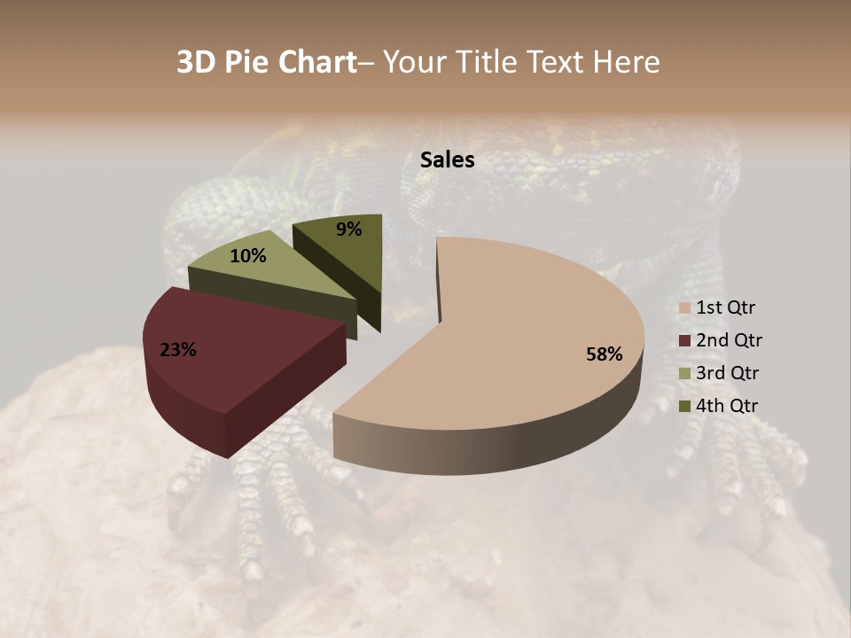 Lizard Threatened Green PowerPoint Template
