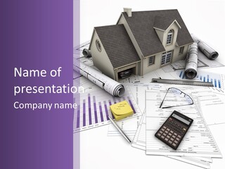Graphic Purchase Home Finances PowerPoint Template