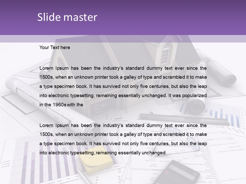 Graphic Purchase Home Finances PowerPoint Template