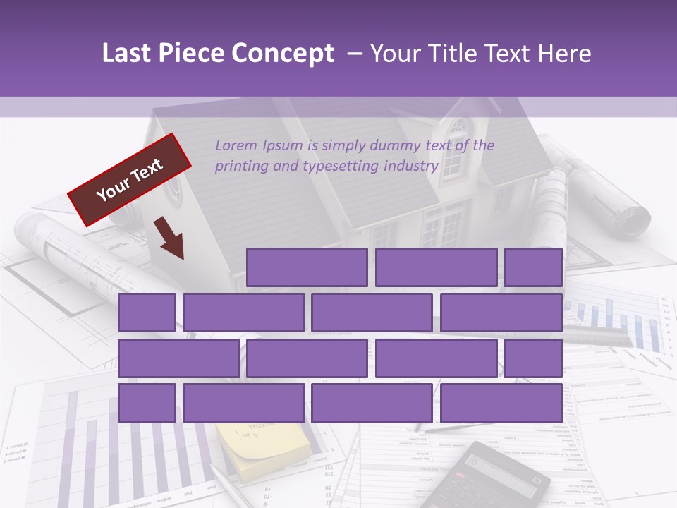 Graphic Purchase Home Finances PowerPoint Template