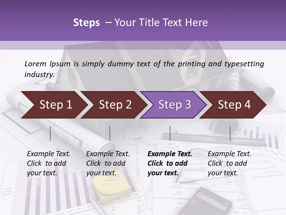 Graphic Purchase Home Finances PowerPoint Template