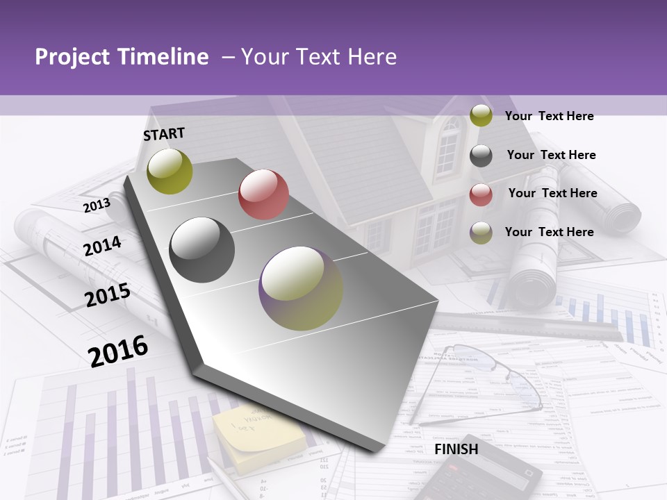 Graphic Purchase Home Finances PowerPoint Template