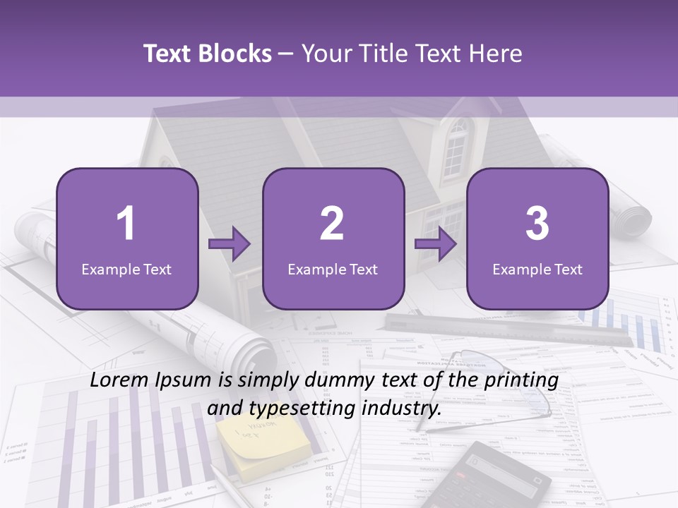 Graphic Purchase Home Finances PowerPoint Template