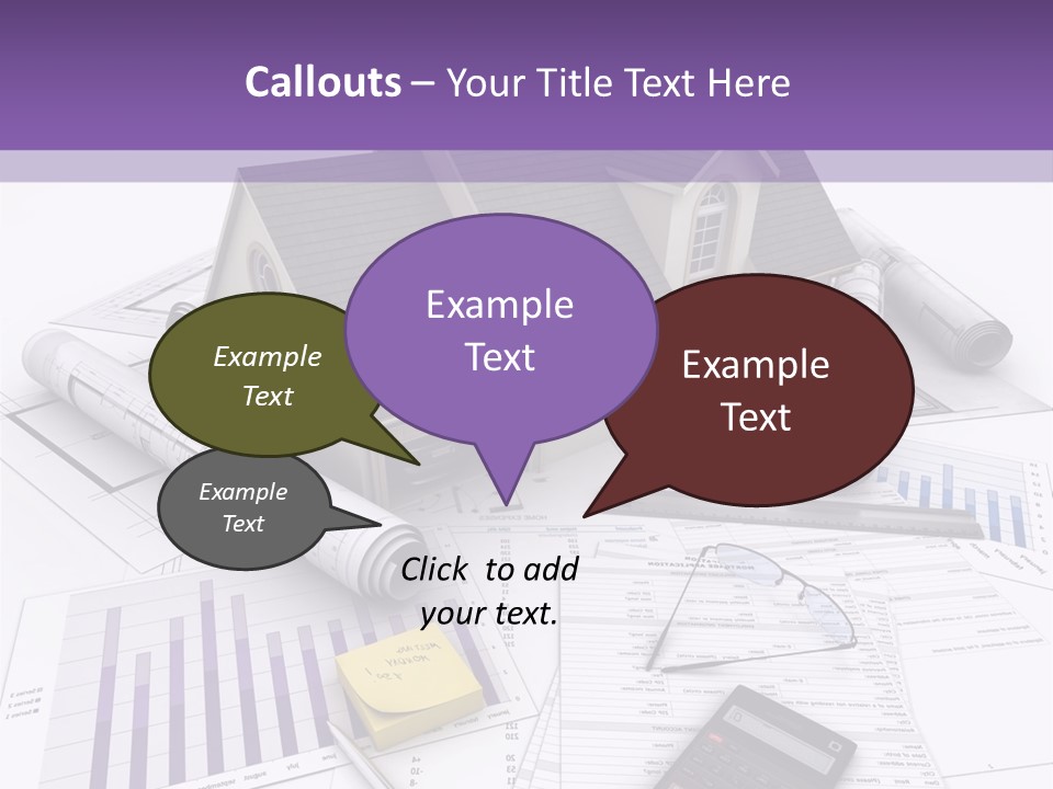 Graphic Purchase Home Finances PowerPoint Template