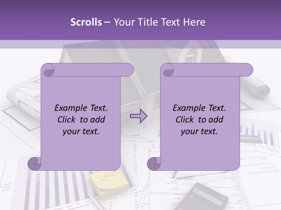 Graphic Purchase Home Finances PowerPoint Template