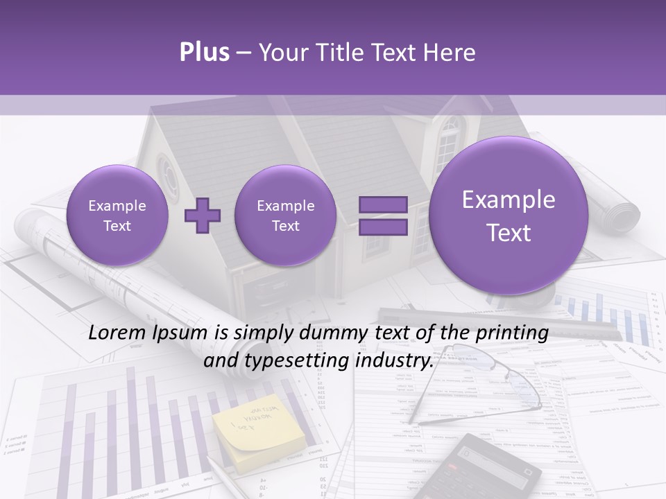 Graphic Purchase Home Finances PowerPoint Template