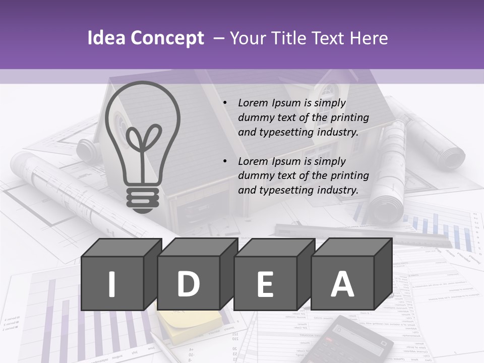 Graphic Purchase Home Finances PowerPoint Template