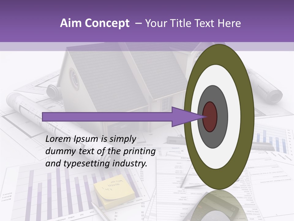 Graphic Purchase Home Finances PowerPoint Template