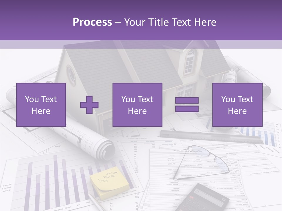 Graphic Purchase Home Finances PowerPoint Template