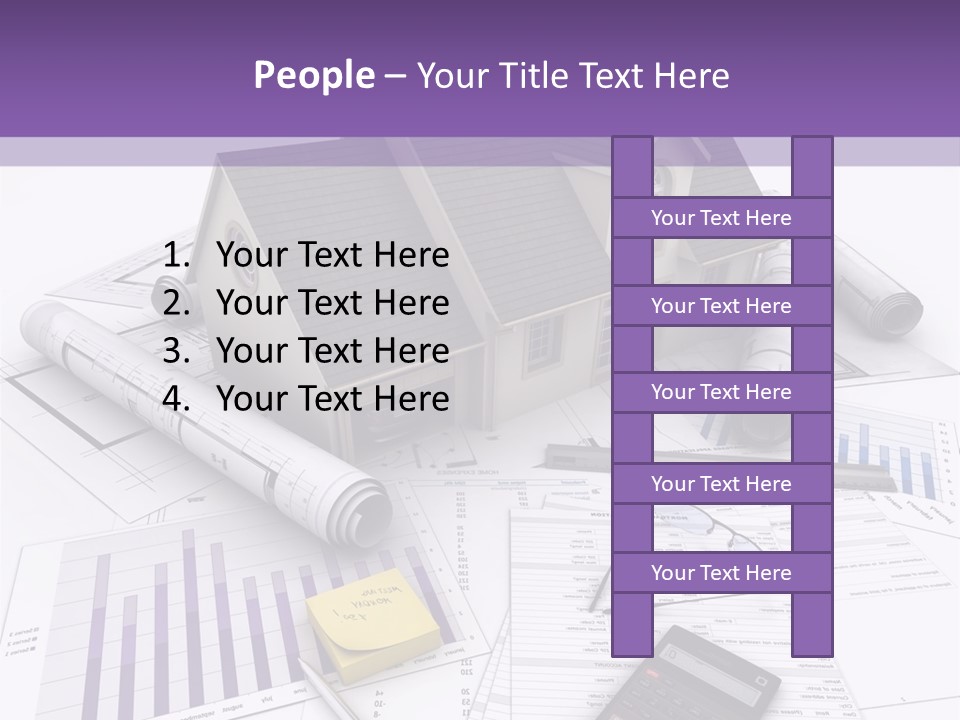 Graphic Purchase Home Finances PowerPoint Template