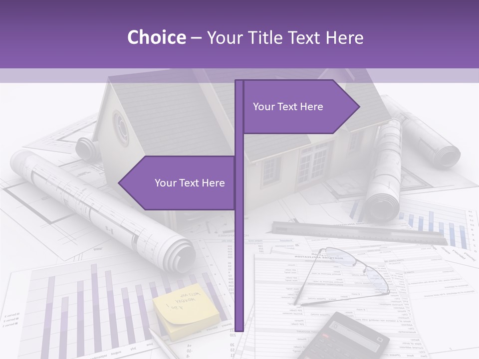 Graphic Purchase Home Finances PowerPoint Template