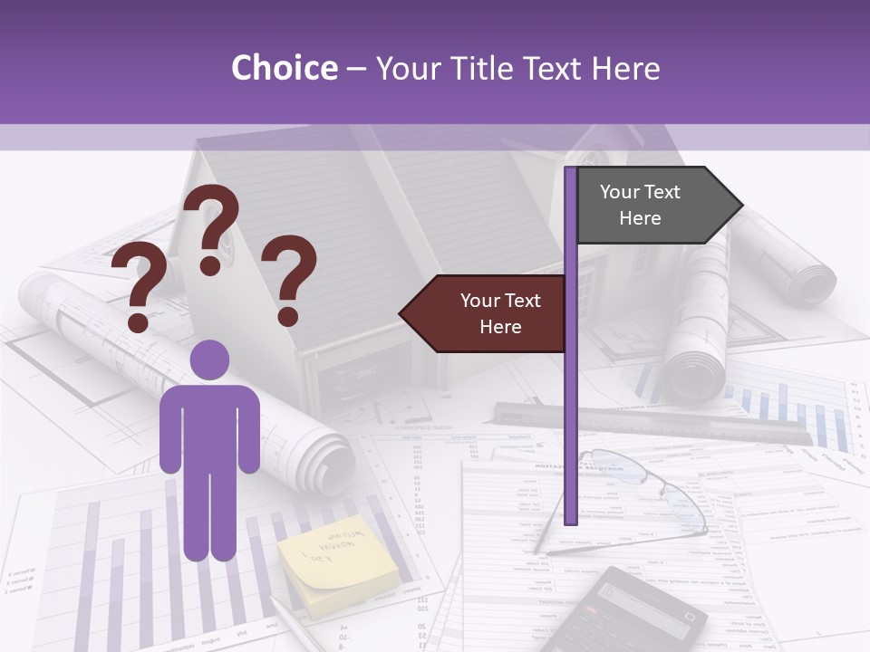 Graphic Purchase Home Finances PowerPoint Template