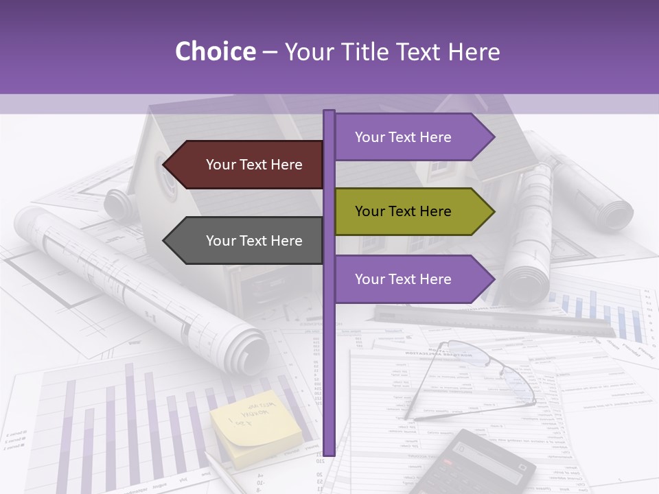 Graphic Purchase Home Finances PowerPoint Template
