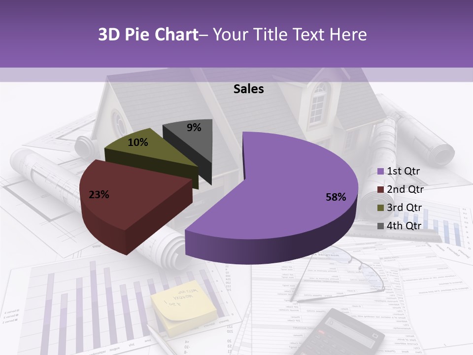 Graphic Purchase Home Finances PowerPoint Template