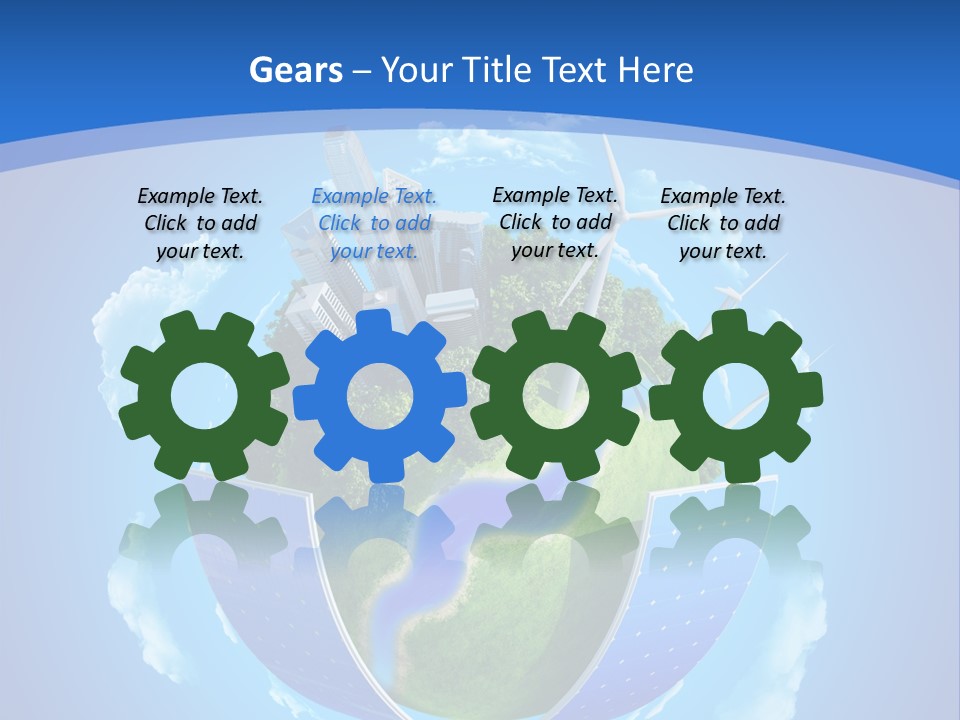 Cyan Blue Bank PowerPoint Template