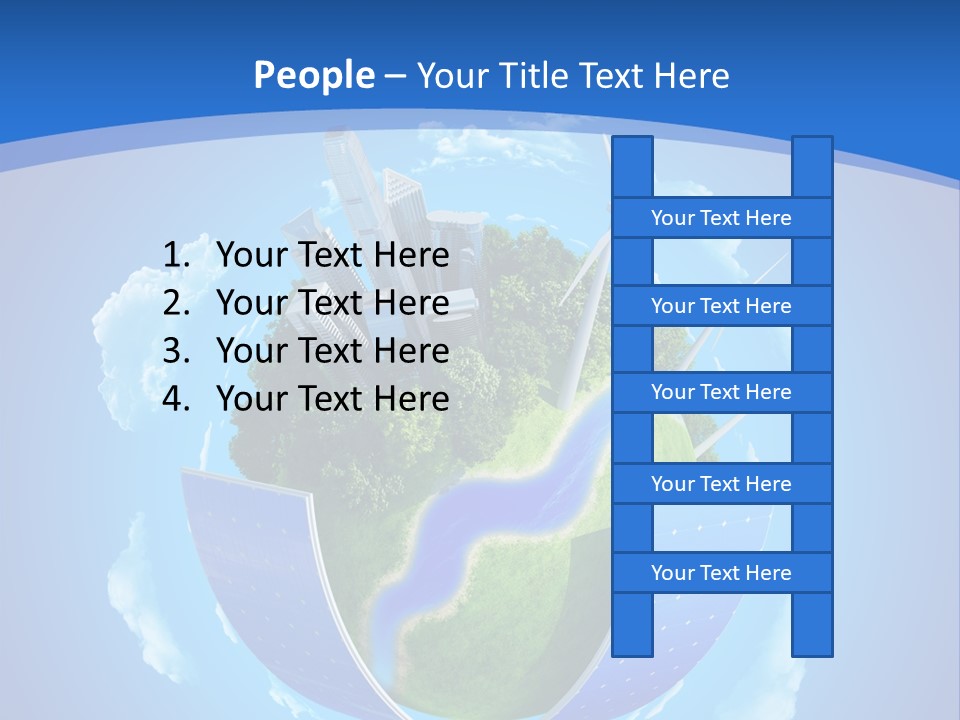Cyan Blue Bank PowerPoint Template