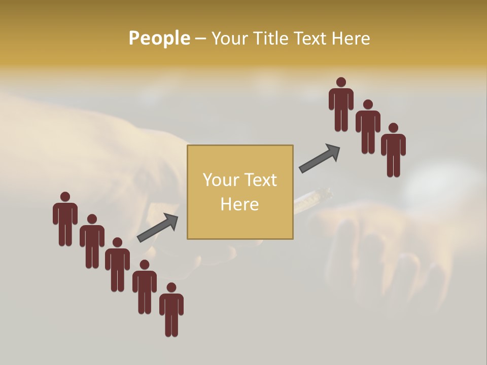 Adolescence Giving Human Hand PowerPoint Template