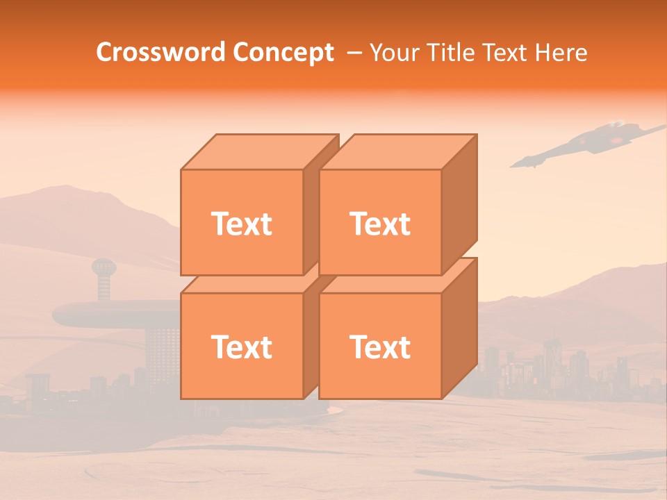 A Computer Generated Image Of A Futuristic City PowerPoint Template
