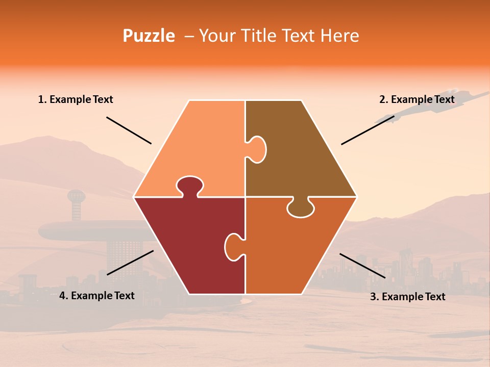 A Computer Generated Image Of A Futuristic City PowerPoint Template