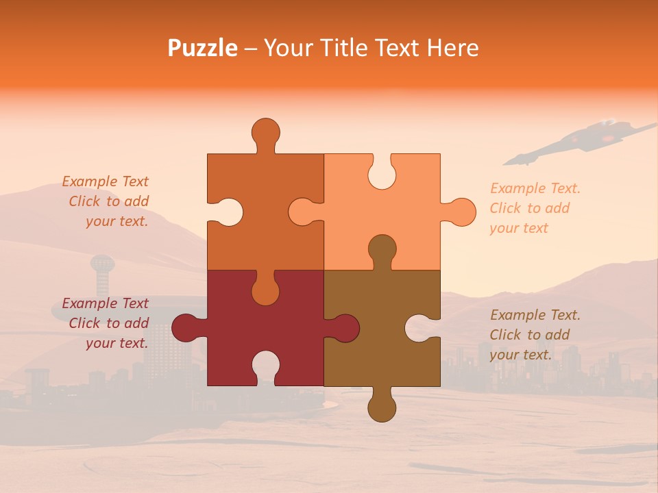 A Computer Generated Image Of A Futuristic City PowerPoint Template