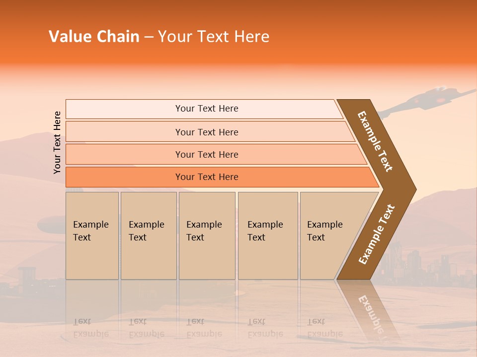 A Computer Generated Image Of A Futuristic City PowerPoint Template