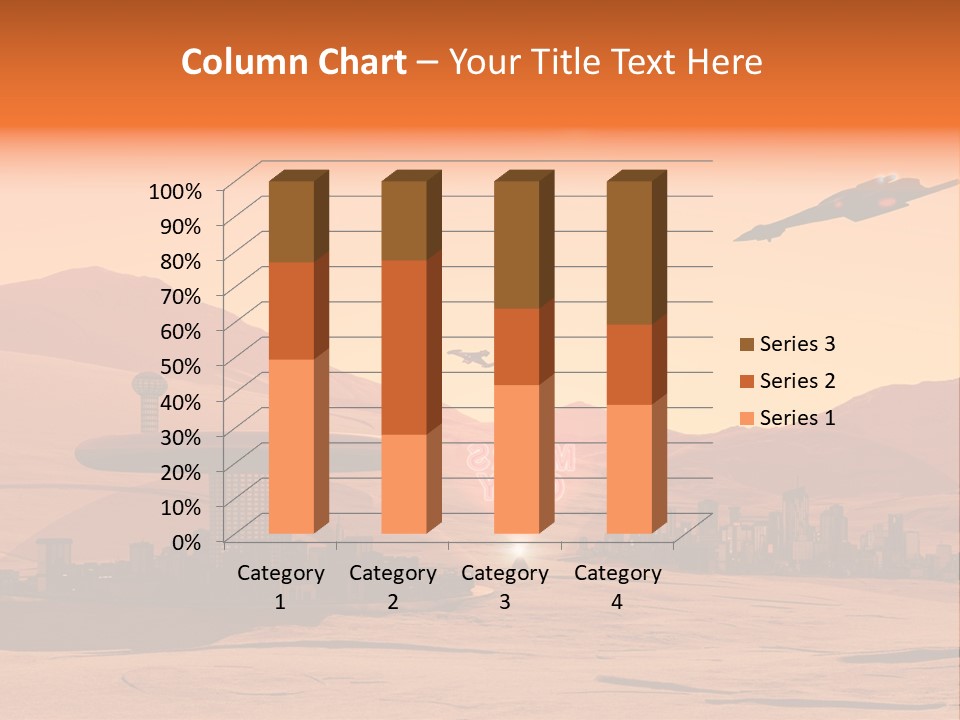 A Computer Generated Image Of A Futuristic City PowerPoint Template