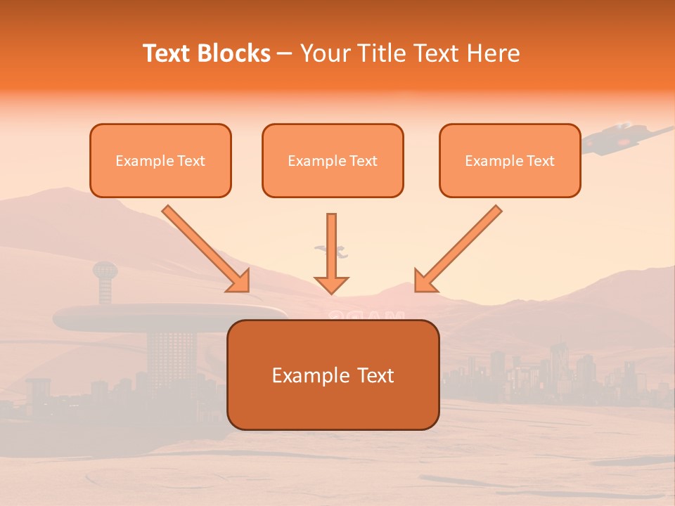 A Computer Generated Image Of A Futuristic City PowerPoint Template