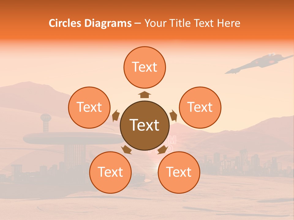 A Computer Generated Image Of A Futuristic City PowerPoint Template