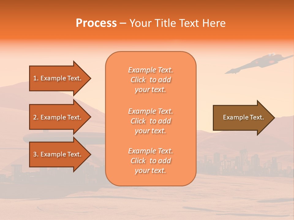 A Computer Generated Image Of A Futuristic City PowerPoint Template