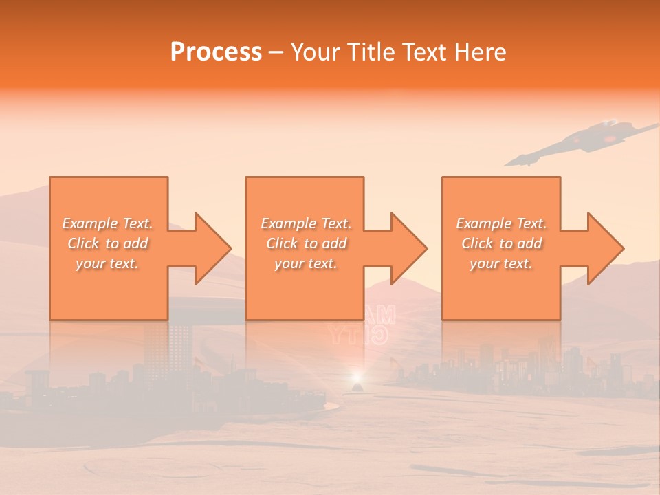 A Computer Generated Image Of A Futuristic City PowerPoint Template