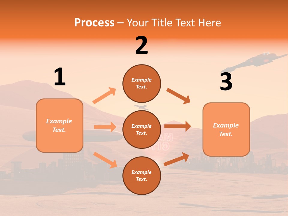 A Computer Generated Image Of A Futuristic City PowerPoint Template