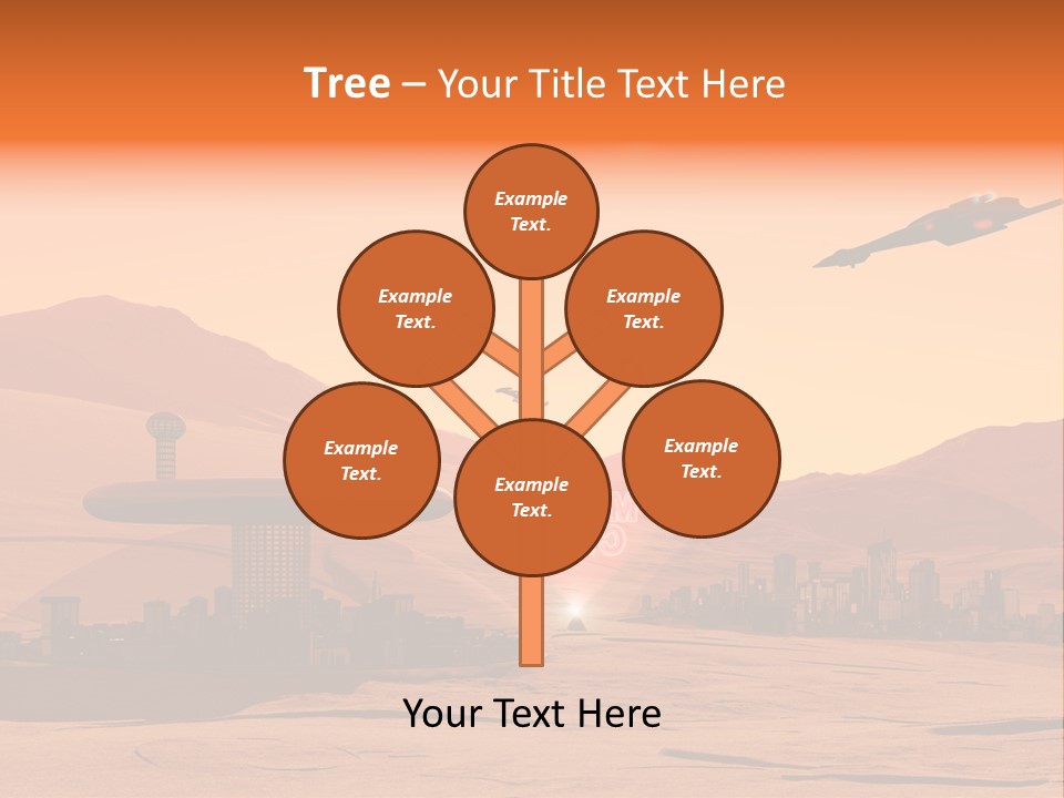 A Computer Generated Image Of A Futuristic City PowerPoint Template