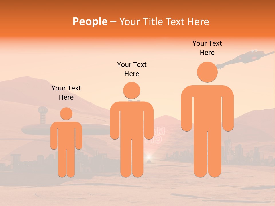 A Computer Generated Image Of A Futuristic City PowerPoint Template