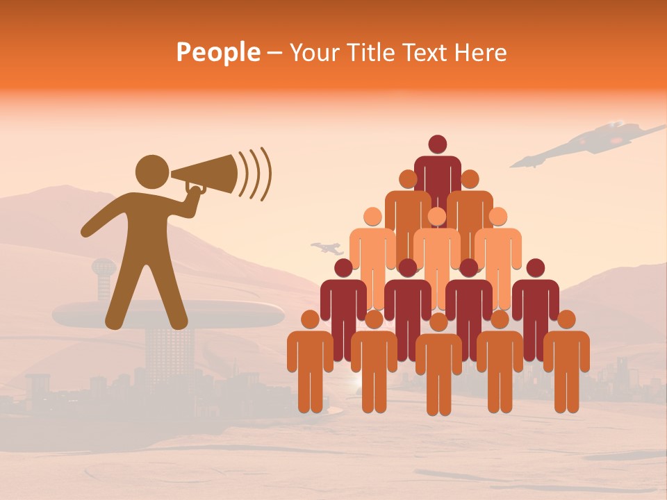 A Computer Generated Image Of A Futuristic City PowerPoint Template