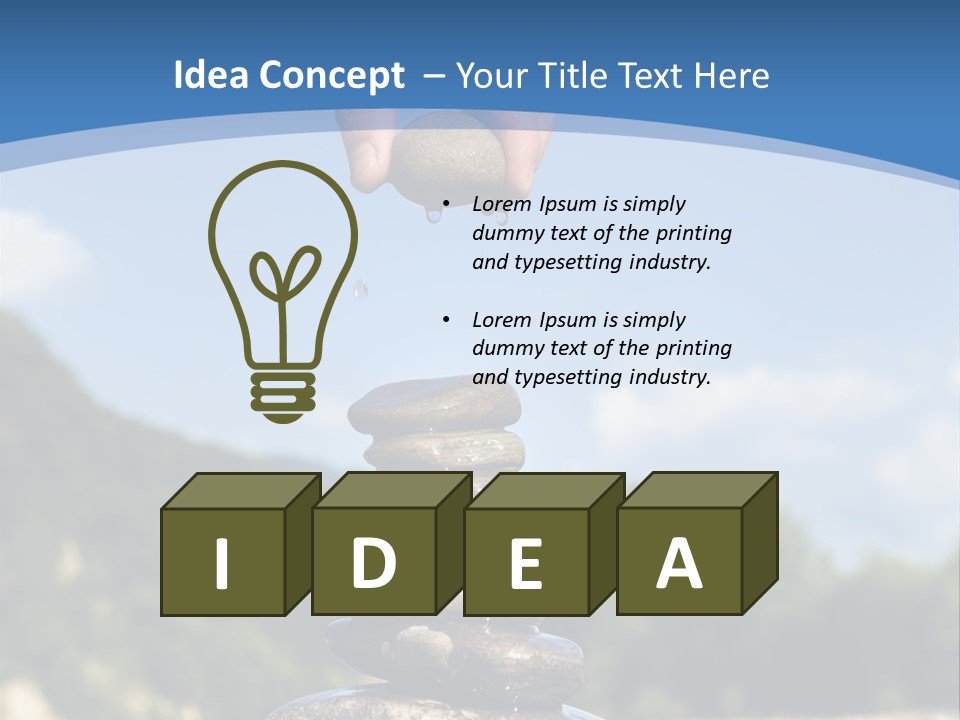 Fragility Symbol Pile PowerPoint Template