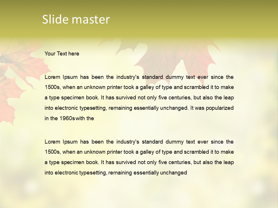 Natural Border Cover PowerPoint Template