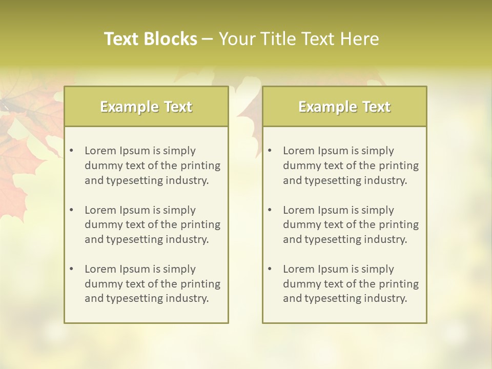 Natural Border Cover PowerPoint Template