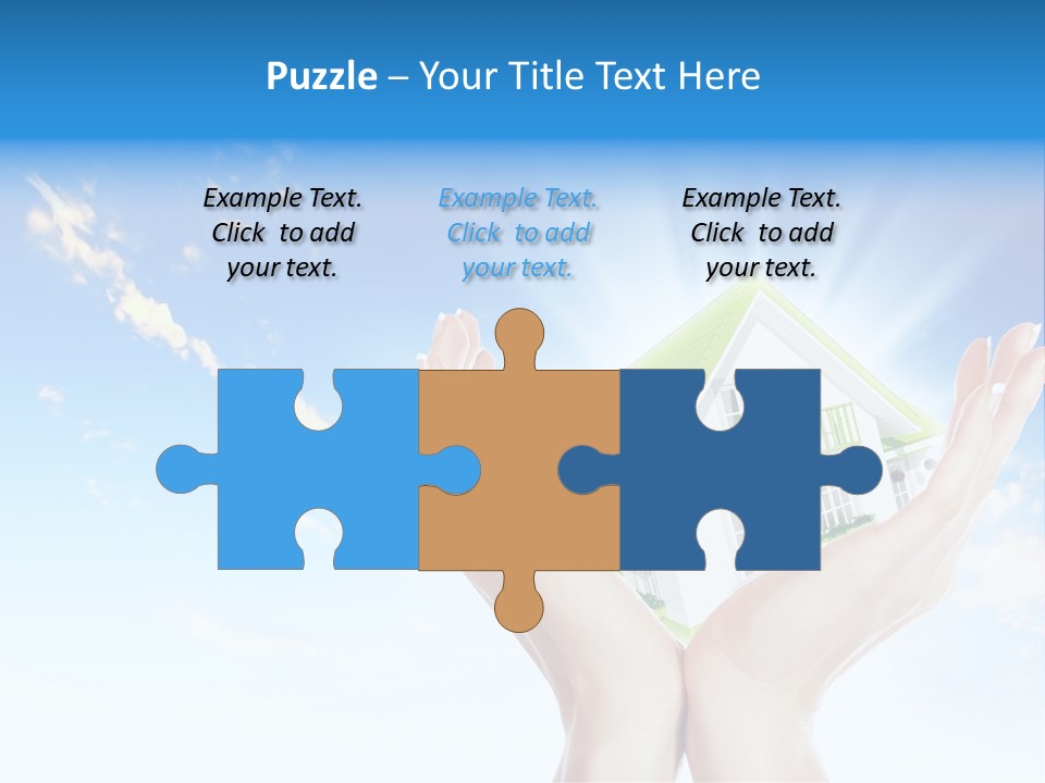 A Person Holding A House In Their Hands PowerPoint Template