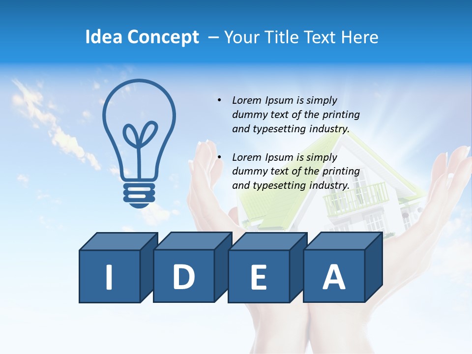 A Person Holding A House In Their Hands PowerPoint Template