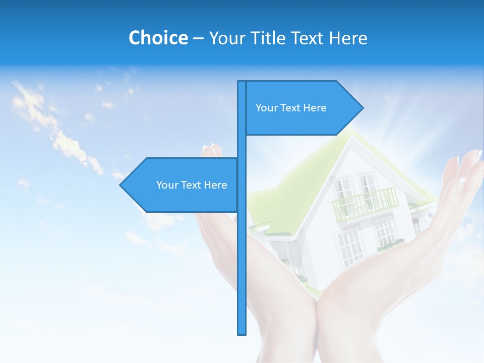 A Person Holding A House In Their Hands PowerPoint Template