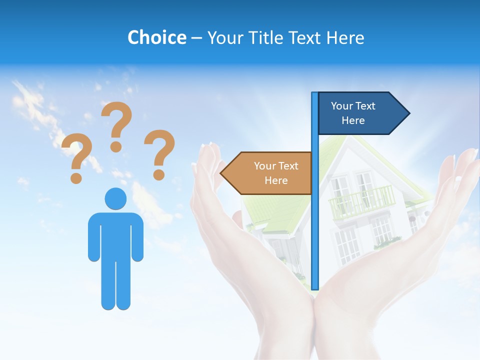 A Person Holding A House In Their Hands PowerPoint Template