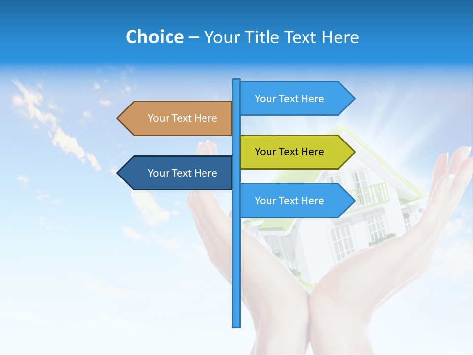 A Person Holding A House In Their Hands PowerPoint Template