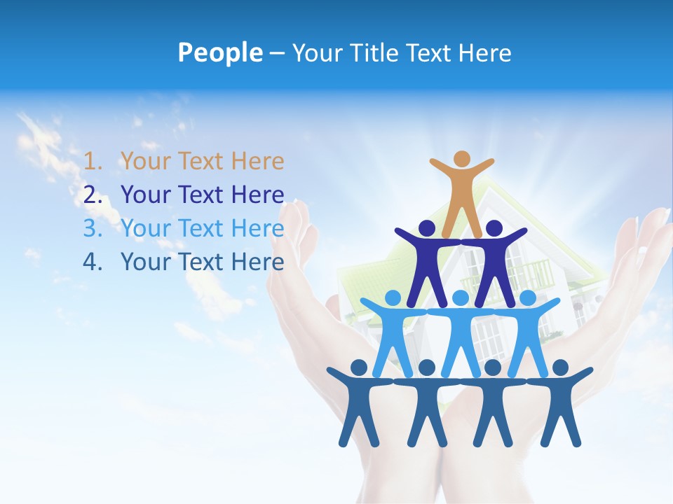 A Person Holding A House In Their Hands PowerPoint Template