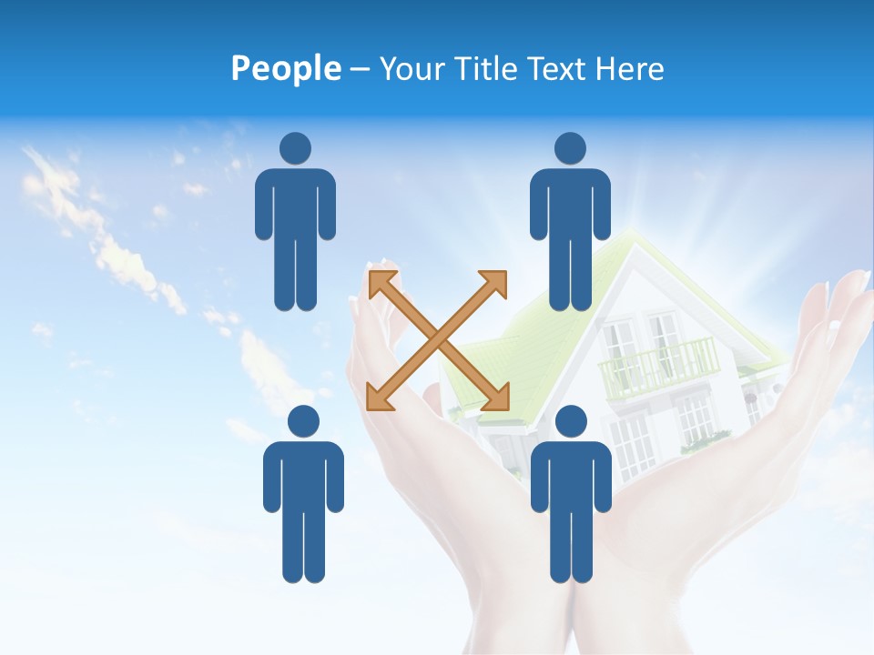 A Person Holding A House In Their Hands PowerPoint Template