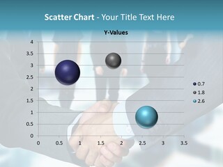 Two Men Shaking Hands In Front Of A Group Of People PowerPoint Template